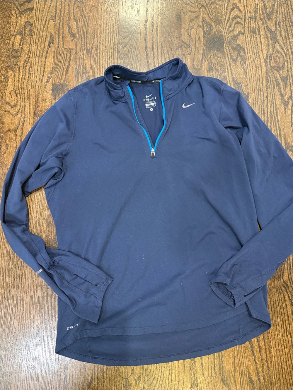 Nike Navy Blue Dri-FIT Quarter-Zip Performance Pullover